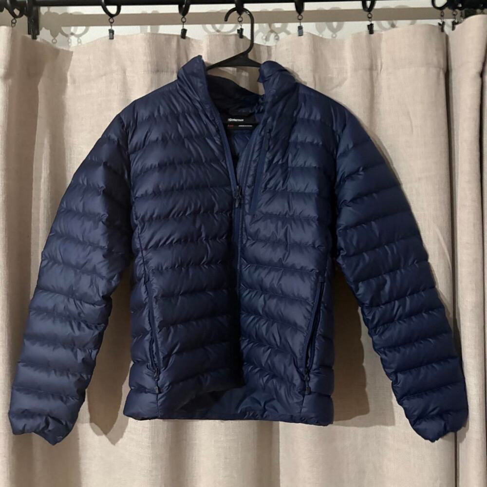 Marmot navy blue puffer jacket